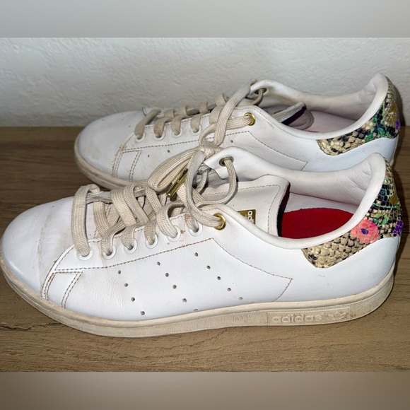 adidas Shoes - Adidas - Sam Smith - Women's Sneakers with Gold and Multicolor Snakeskin Accents